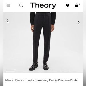 The Curtis drawstring pant in black from Theory